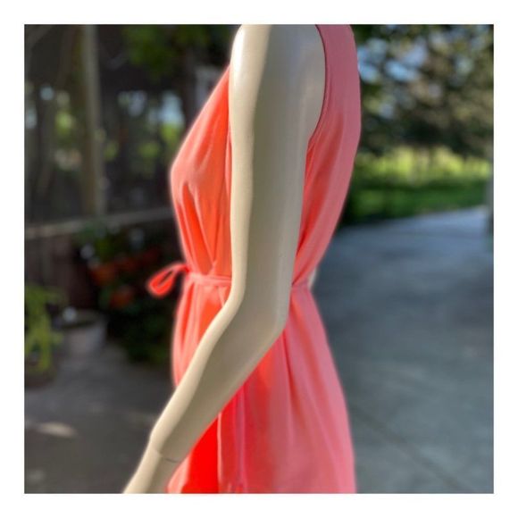 Thyme Maternity Tunic Tank Top V Neck Tie Waist Sz S - Picture 3 of 15